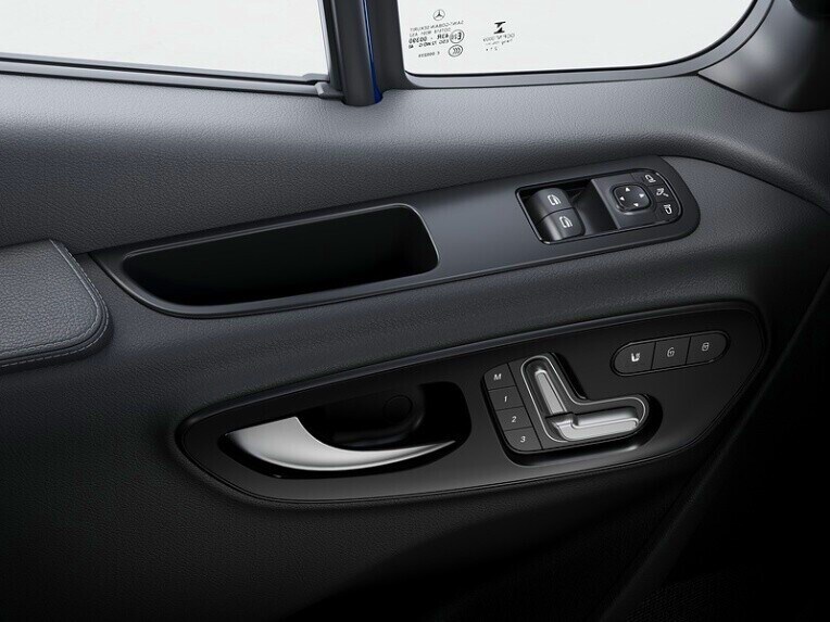 Les commandes du siège conducteur à réglage électrique du Mercedes-Benz Sprinter Châssis.