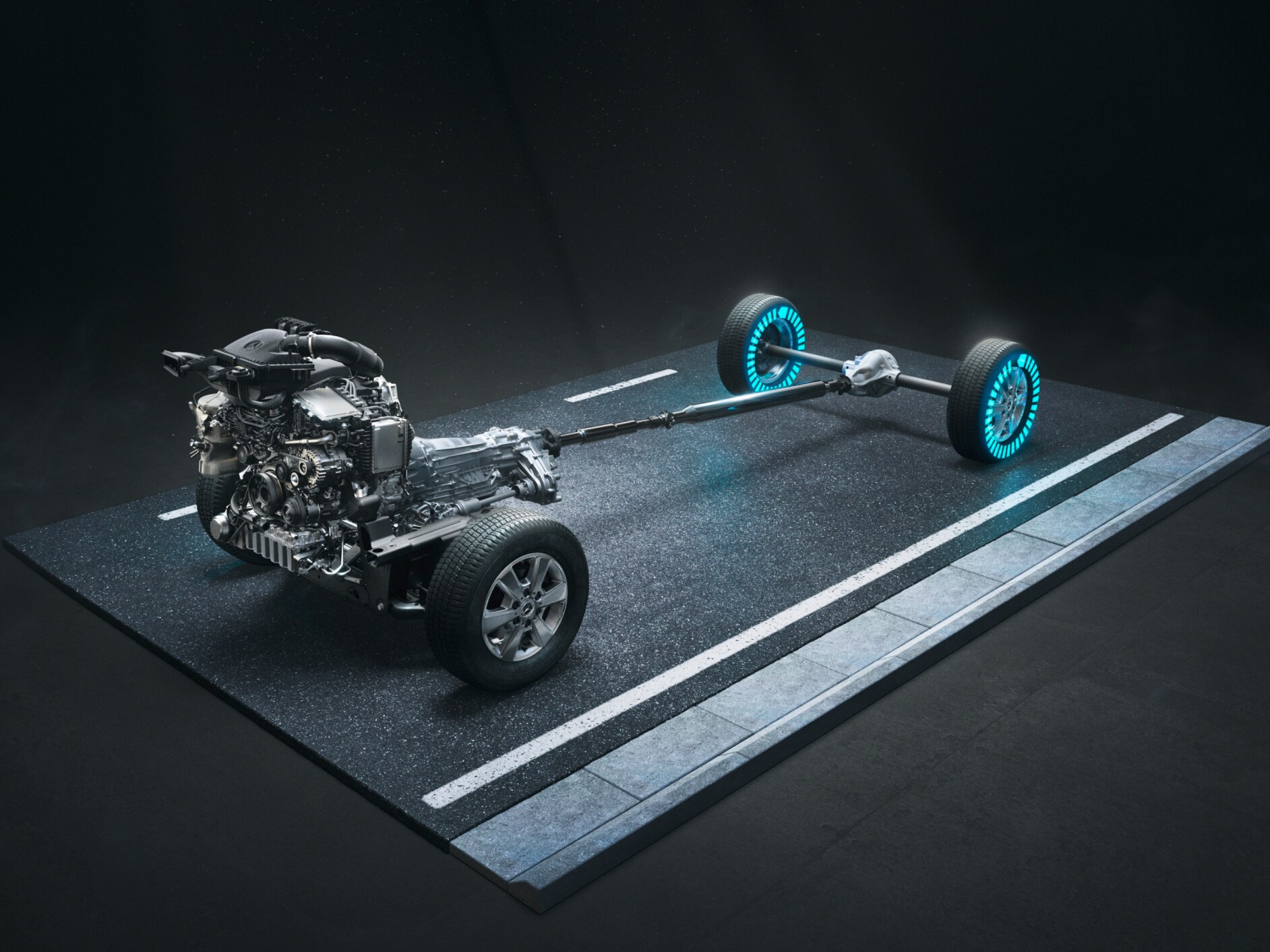 La transmission intégrale 4x4 avec Torque-on-Demand du Sprinter Fourgon.