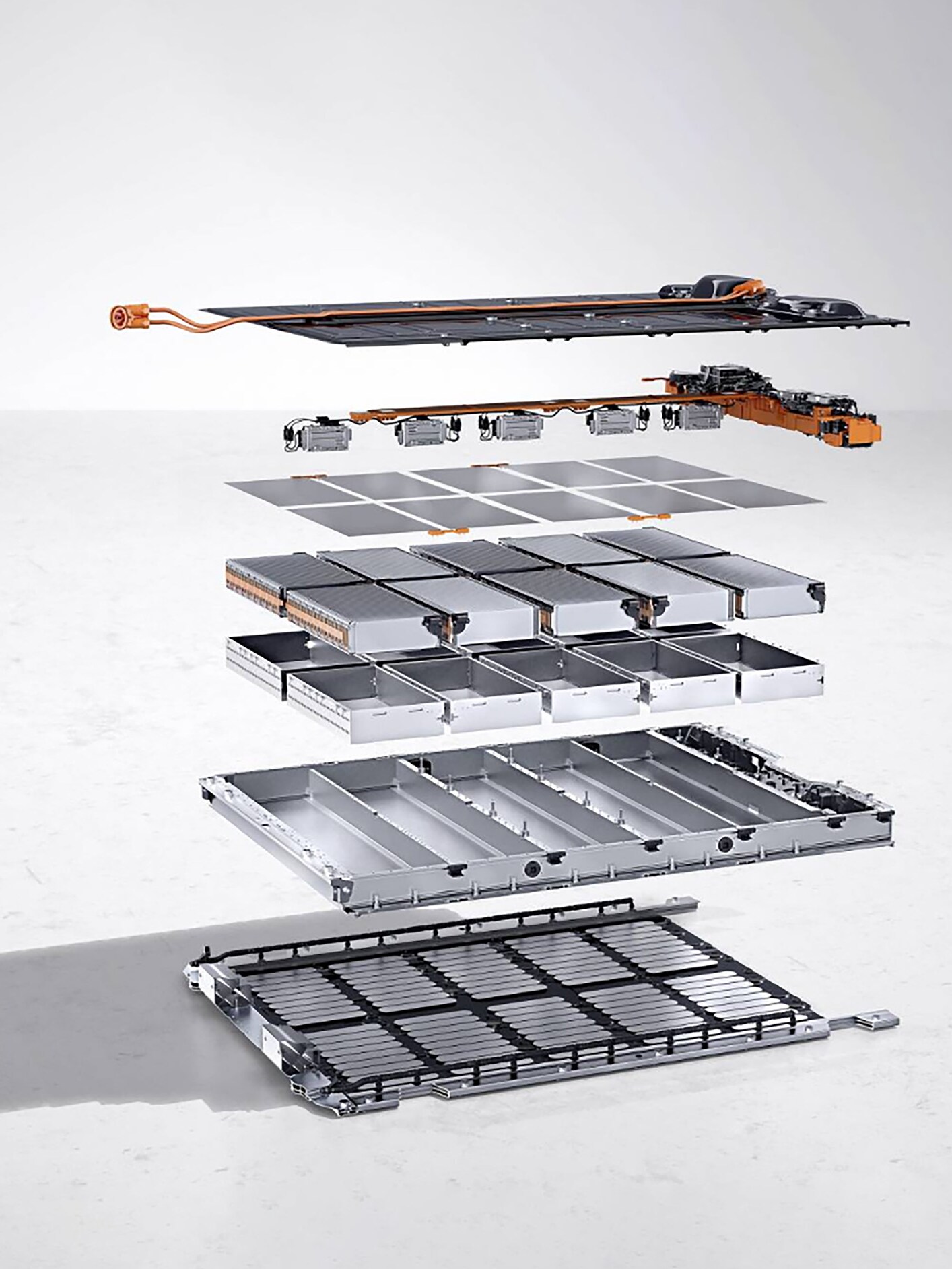 Eine schichtweise Darstellung einer Batterie als Symbol für einen elektrischen Dienst.