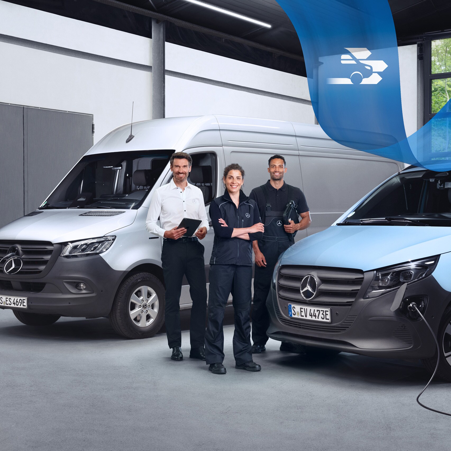 Mercedes-Benz Leistungen für Elektrotransporter – für nachhaltige Mobilität und maximale Verfügbarkeit.