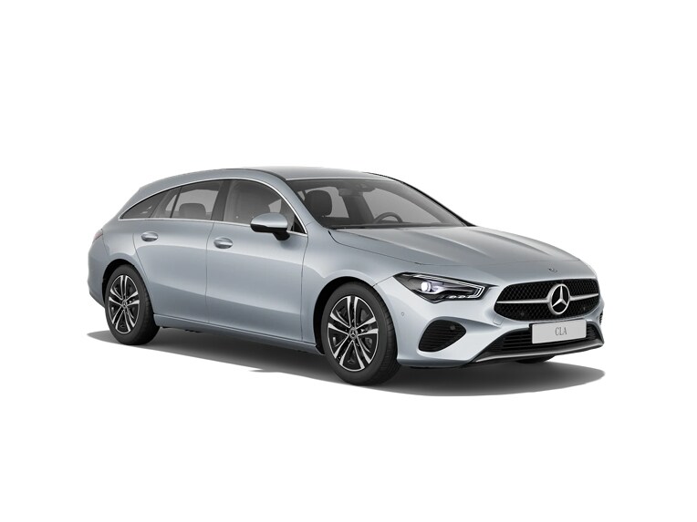L'image montre le tarif et la brochure du Mercedes-Benz CLA Shooting Brake.