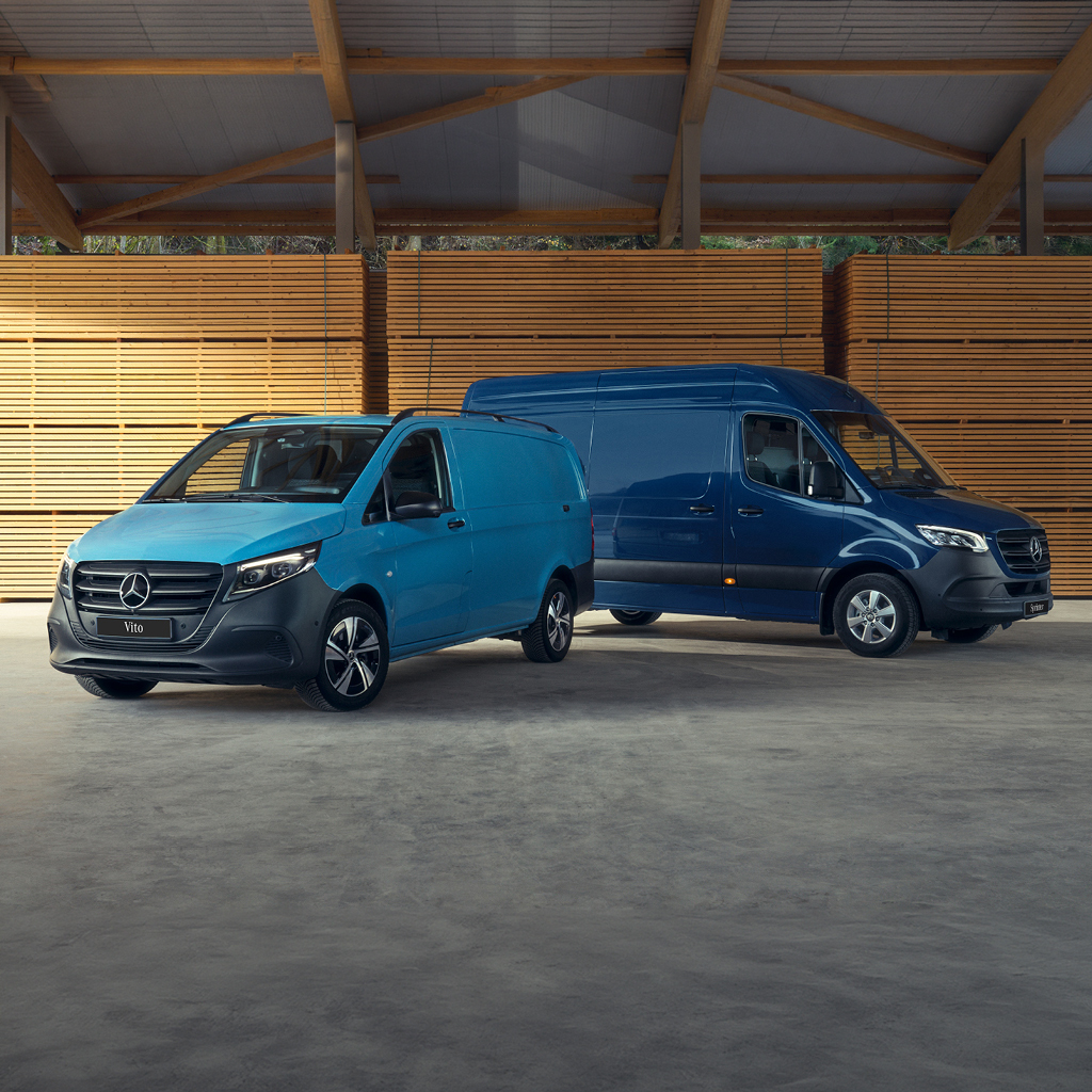 Mercedes-Benz Transporter in einer Halle