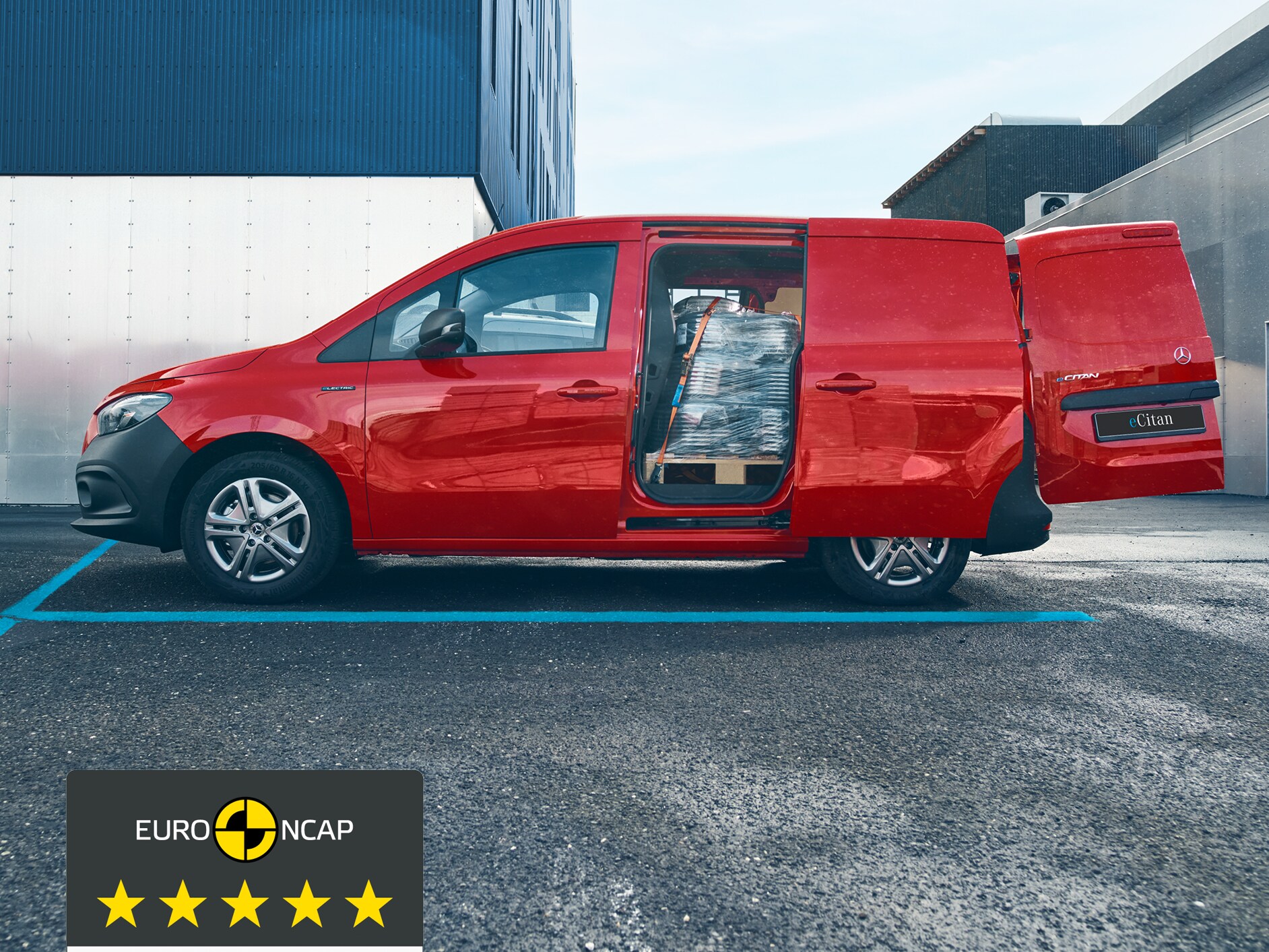 Der Mercedes-Benz eCitan Kastenwagen als Kleintransporter.
