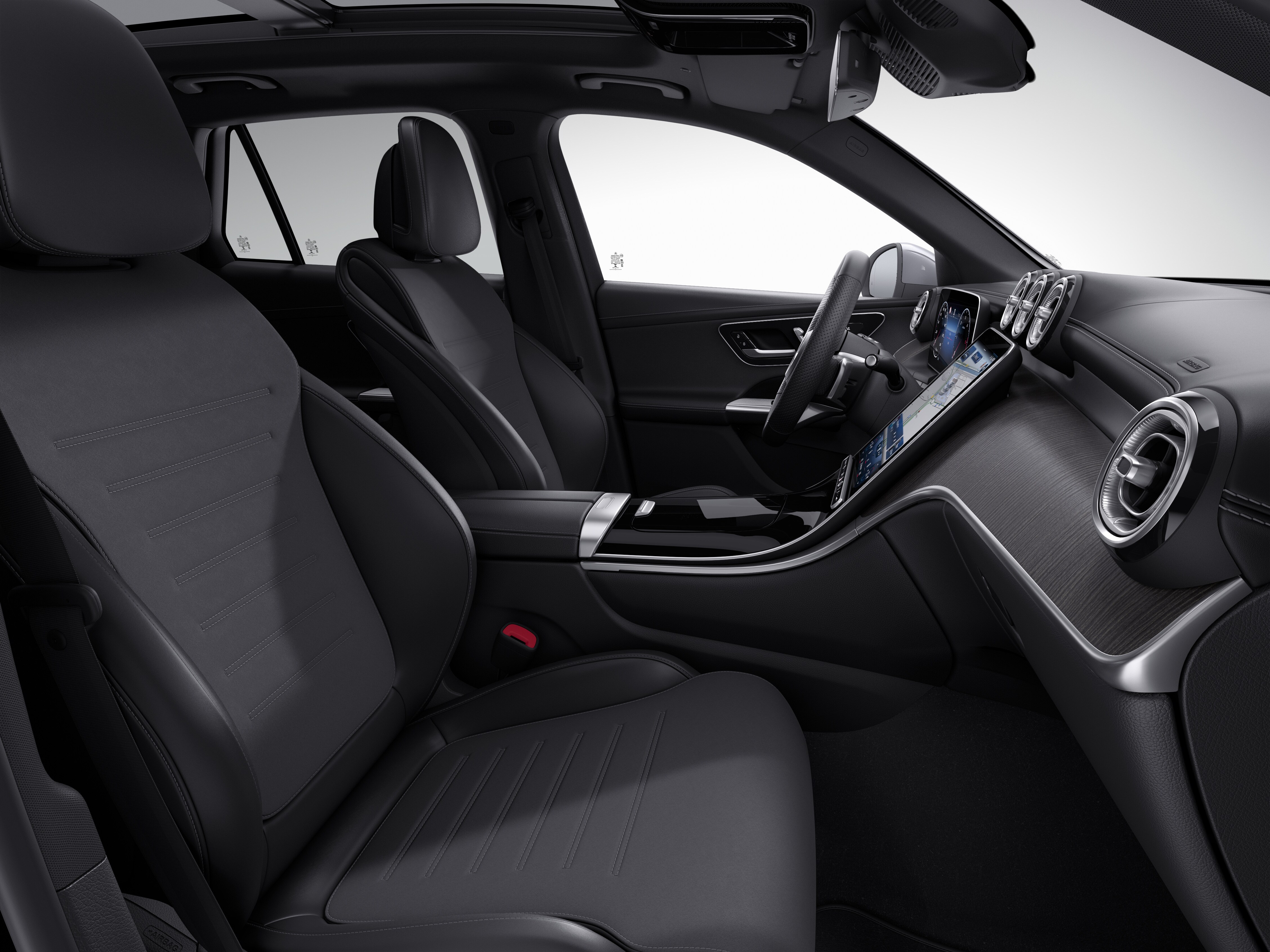 Innenraum des neuen GLC SUV von Mercedes-Benz mit der Ausstattungslinie AMG Line.