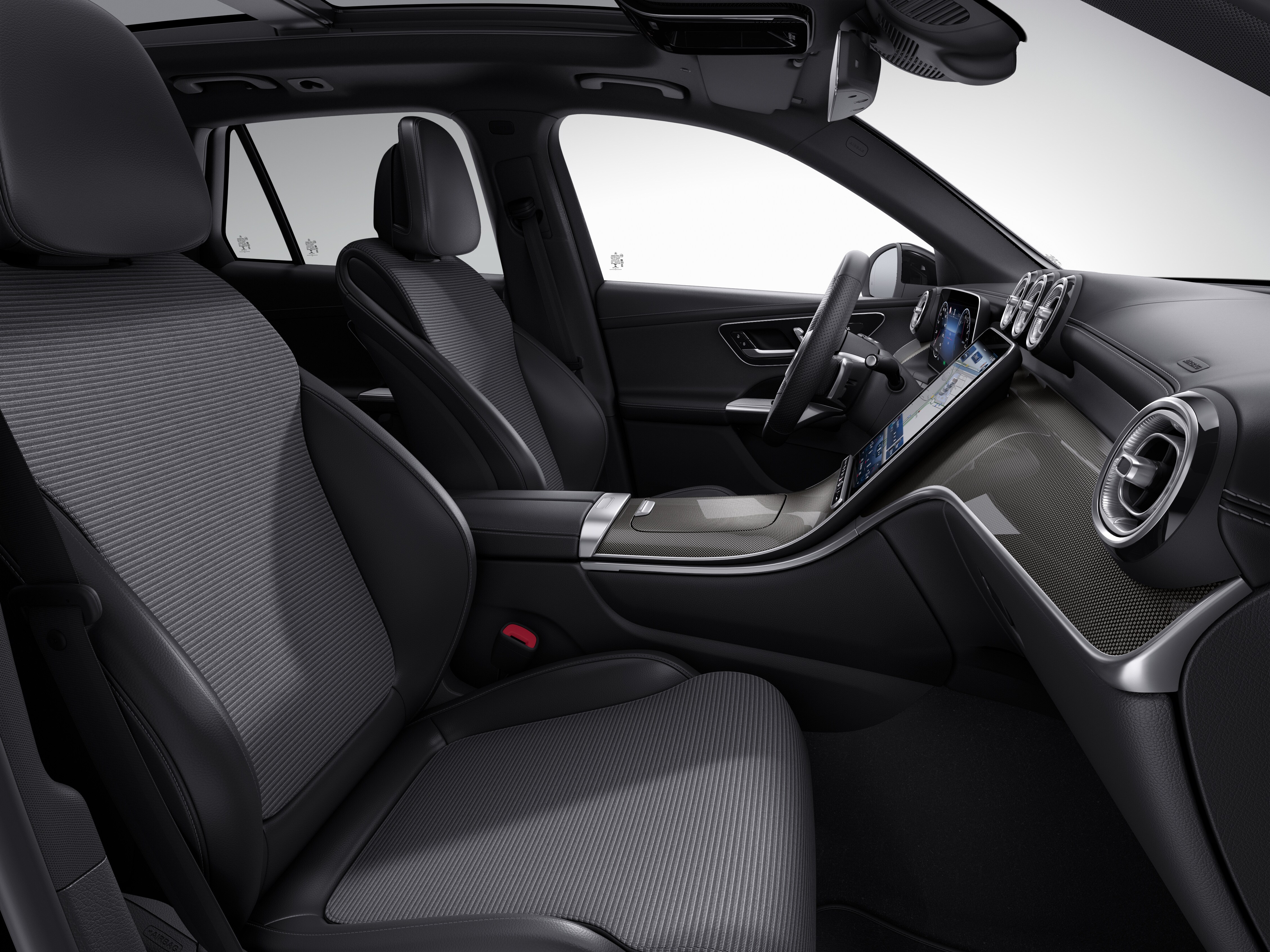Innenraum des neuen GLC SUV von Mercedes-Benz mit der Ausstattungslinie Business Line.