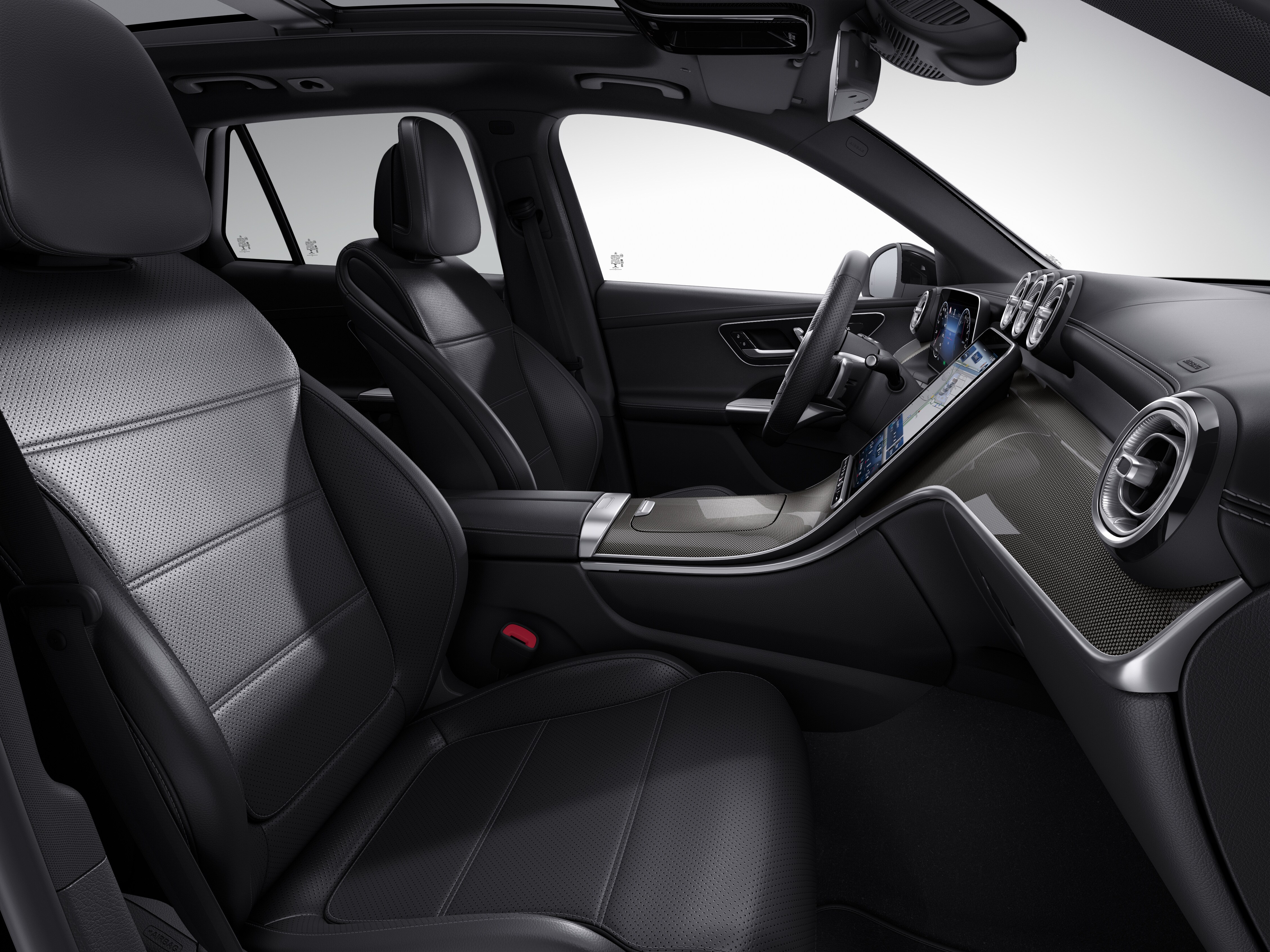 Innenraum des neuen GLC SUV von Mercedes-Benz mit der Ausstattungslinie Luxury Line.