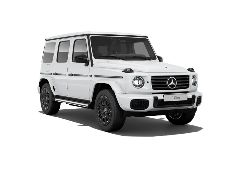 L'image montre le tarif et la brochure de la Mercedes-Benz Classe G électrique.